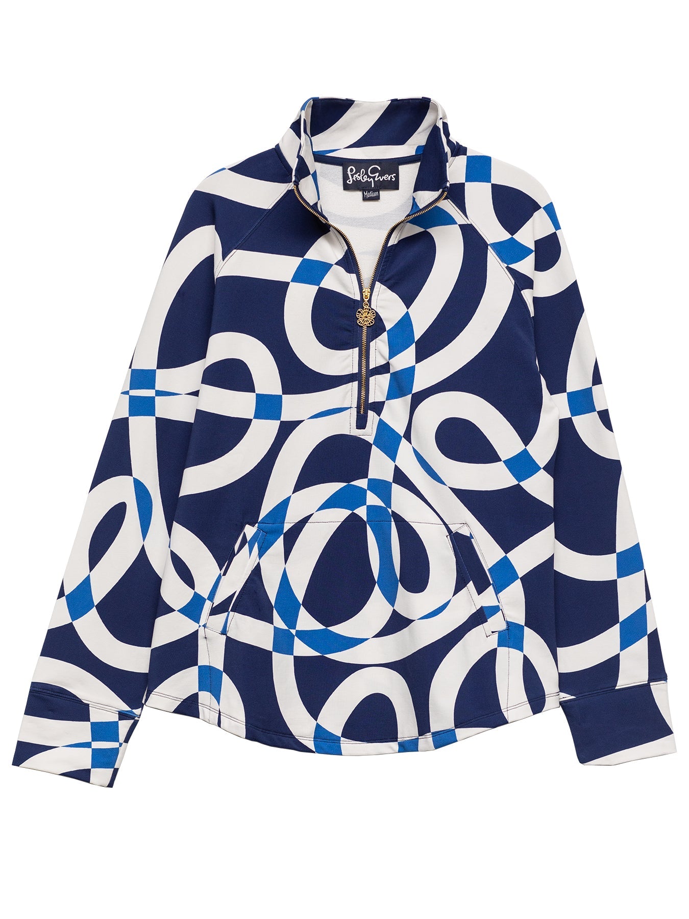 SYDNEY pullover Ribbon Navy - Lesley Evers - pickleball collection - Shop - Shop/All Products