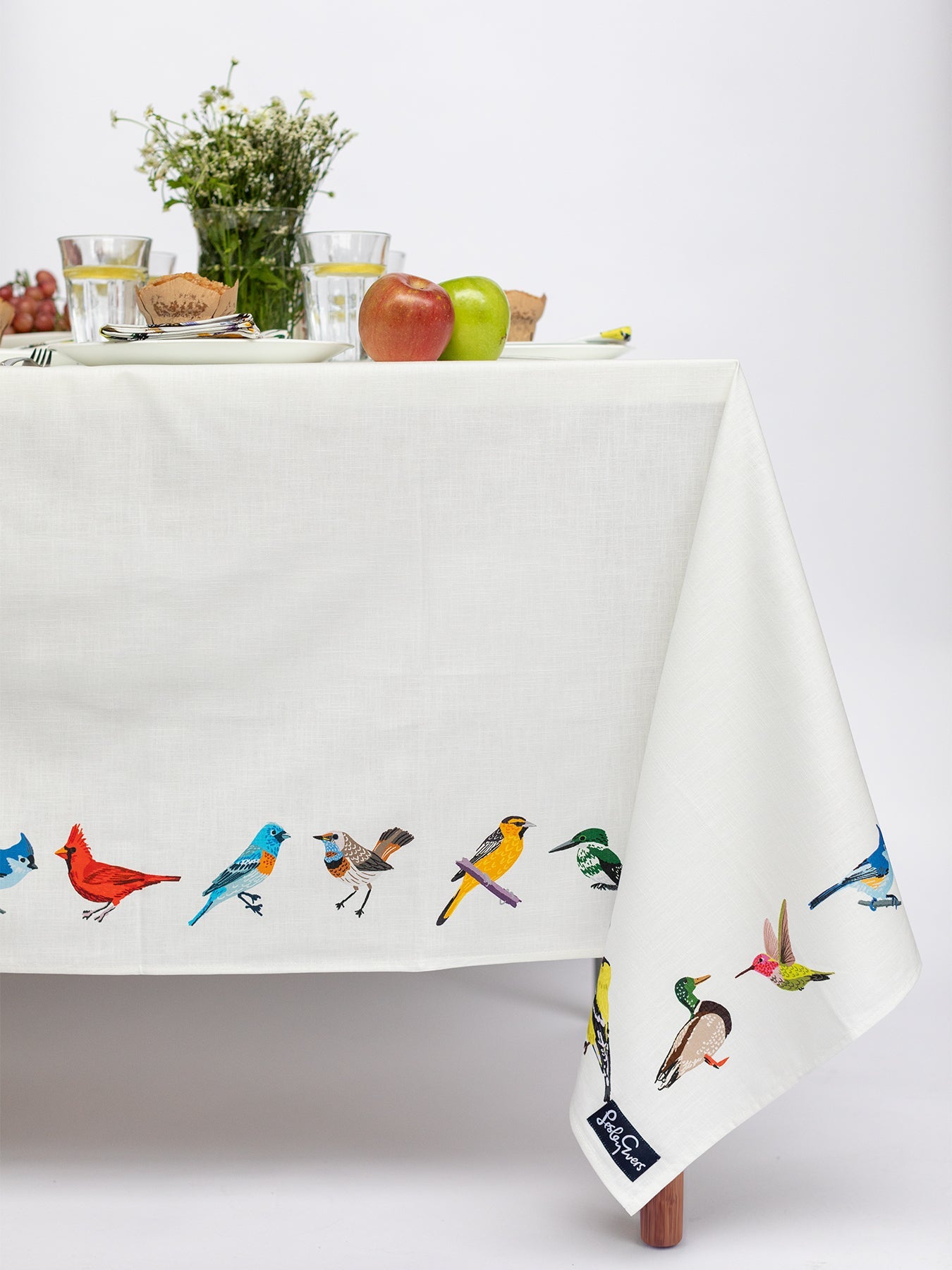 TABLECLOTH Birds - Lesley Evers - 23 - HG200 - W1 - Gems - gems garnet