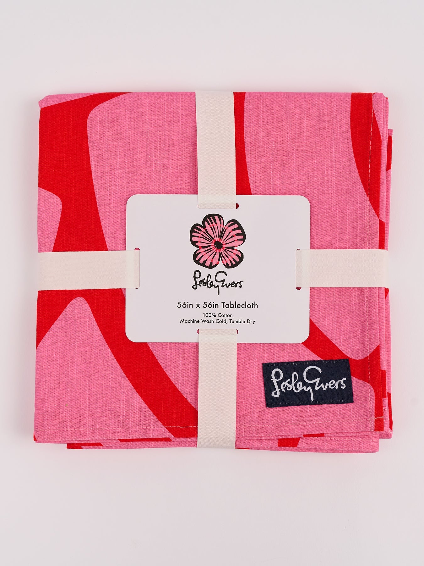 TABLECLOTH Pink Swoops - Lesley Evers-23-HG200-W1-Gems-gems garnet