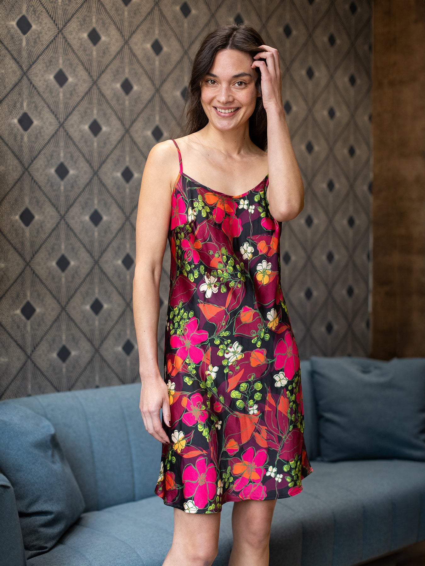 TALIA dress Plum Blossom - Lesley Evers - Dress - Shop - Shop/All Products