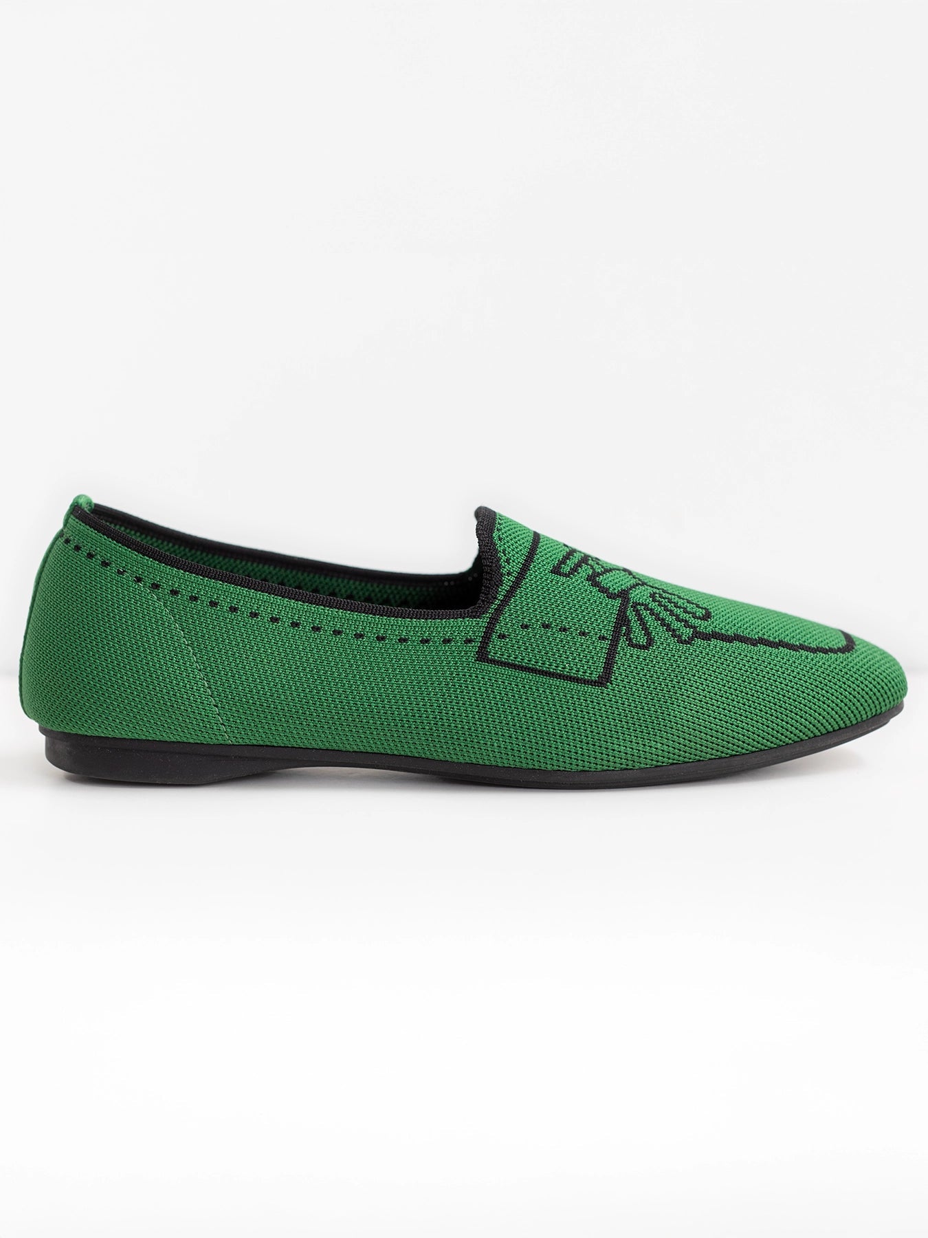 TASSEL LOAFER Green - Lesley Evers - knit shoe - loafer - shoe