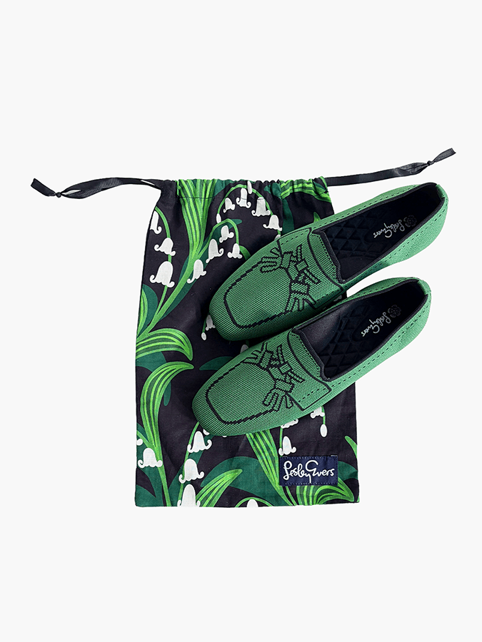 TASSEL LOAFER Green - Lesley Evers - knit shoe - loafer - shoe