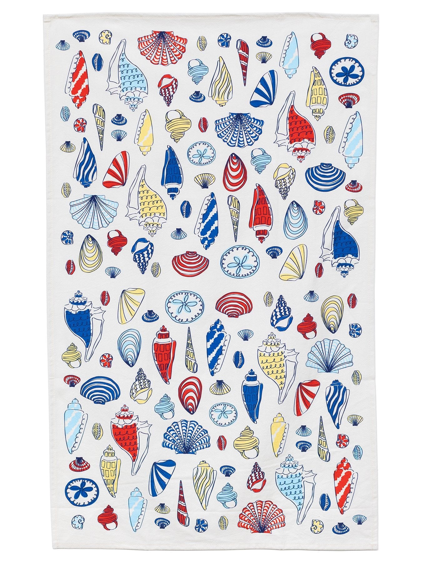 TEA TOWEL set of 2 Seashells - Lesley Evers - dishtowel - Gifts - gifts under $75
