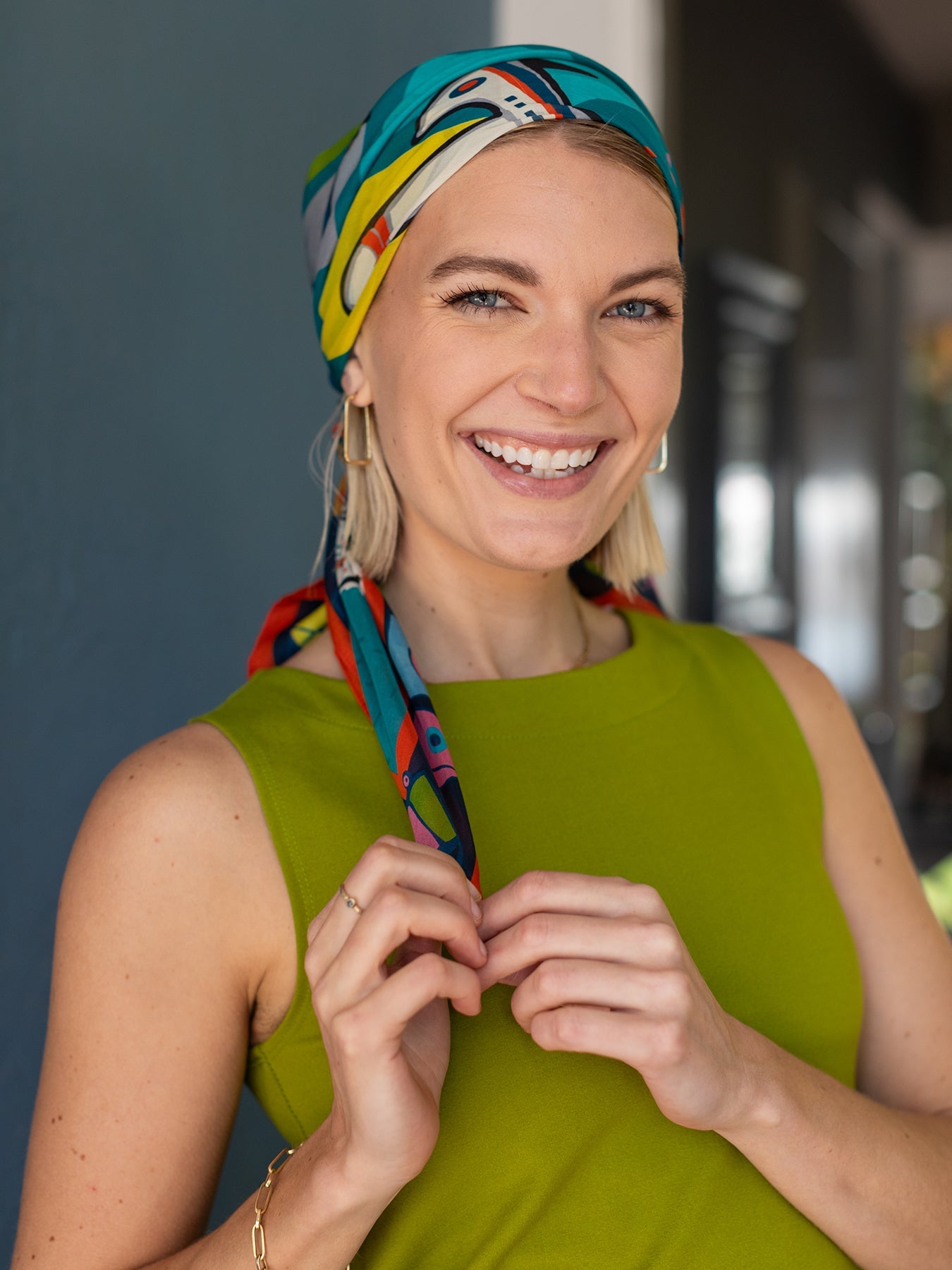 THEA scarf Around the World - Lesley Evers - Accessories - cotton silk - gifts under $75