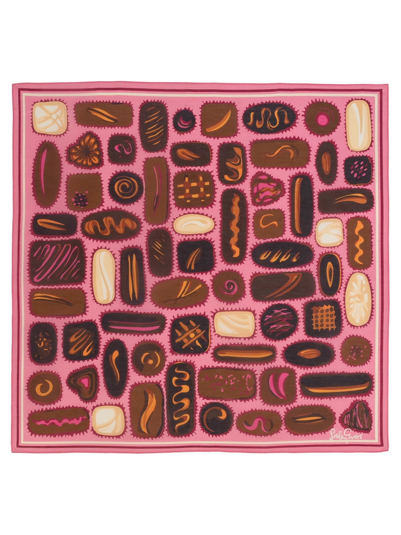 THEA scarf Box of Chocolates - Lesley Evers - Accessories - cotton silk - gifts under $75