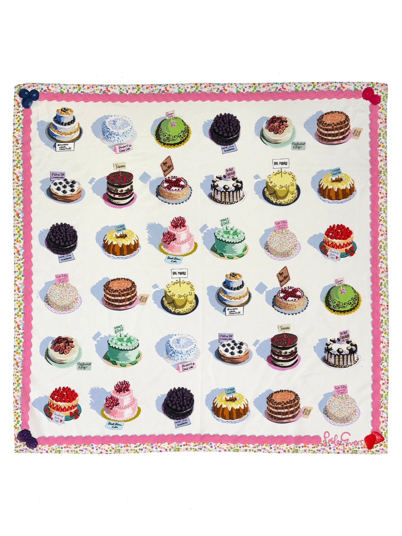 THEA scarf Cakes - Lesley Evers - Accessories - cotton silk - gifts under $75