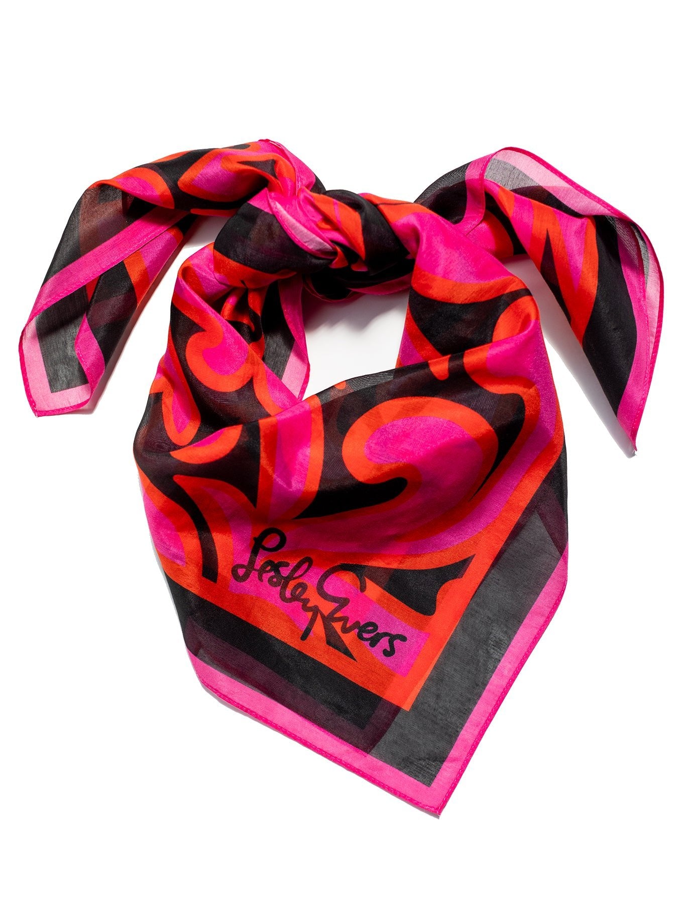 THEA scarf Filigree Pink - Lesley Evers - Accessories - cotton silk - gifts under $75