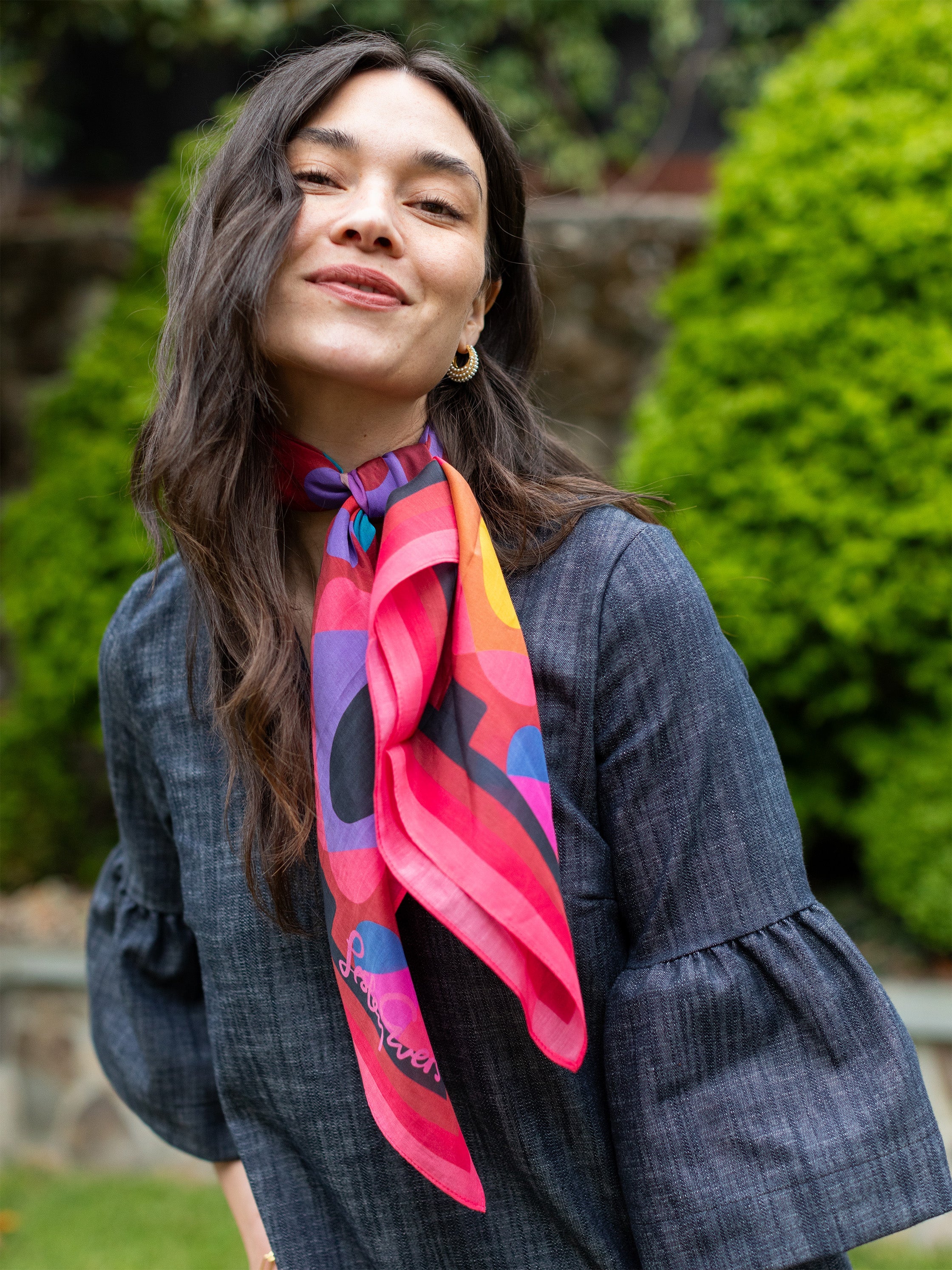 THEA scarf Gems Garnet - Lesley Evers - 22W45 - 1 - 23pinkrobe - Accessories