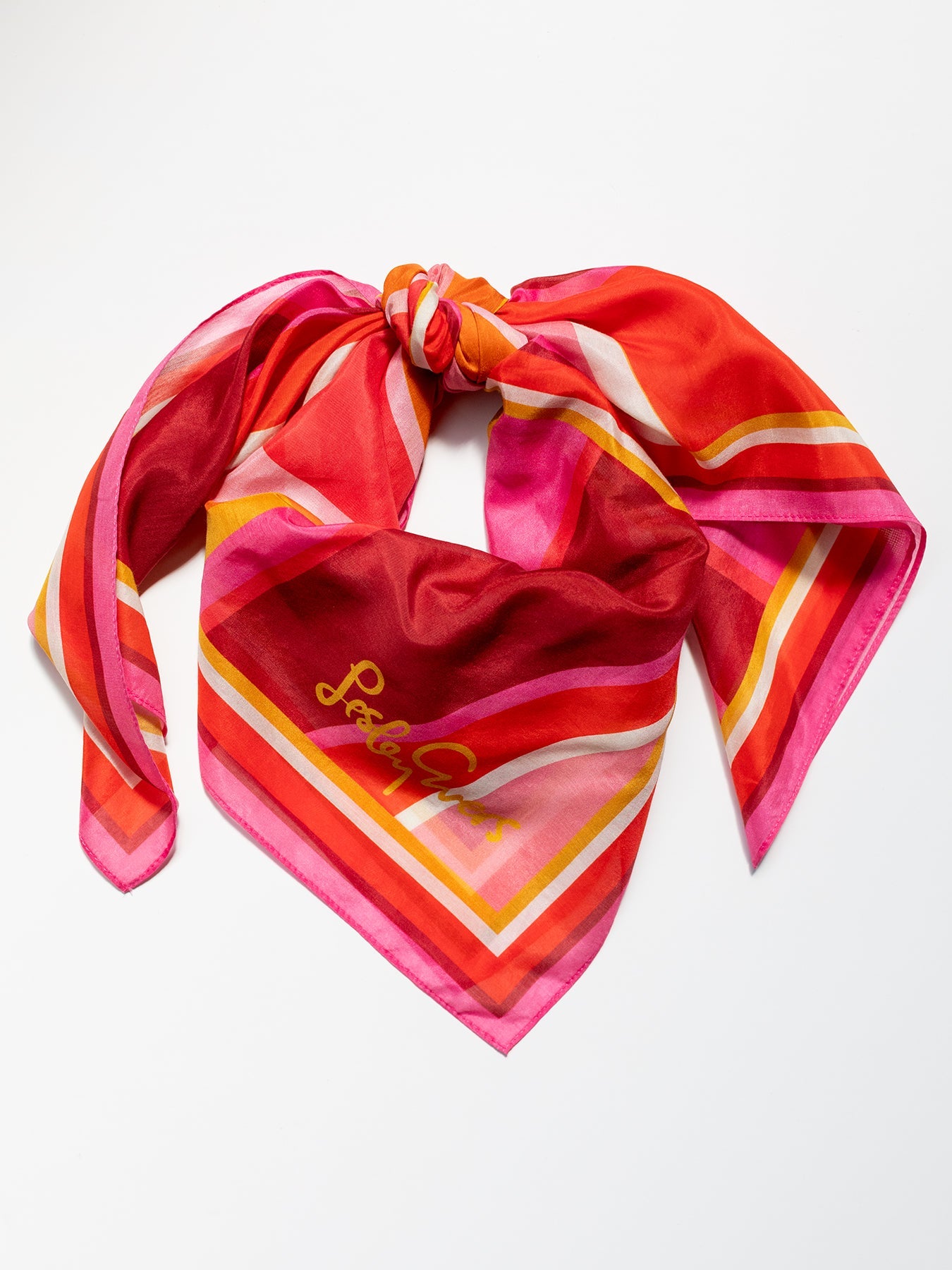 THEA scarf Pink Wave - Lesley Evers - Accessories - cotton silk - gifts under $75