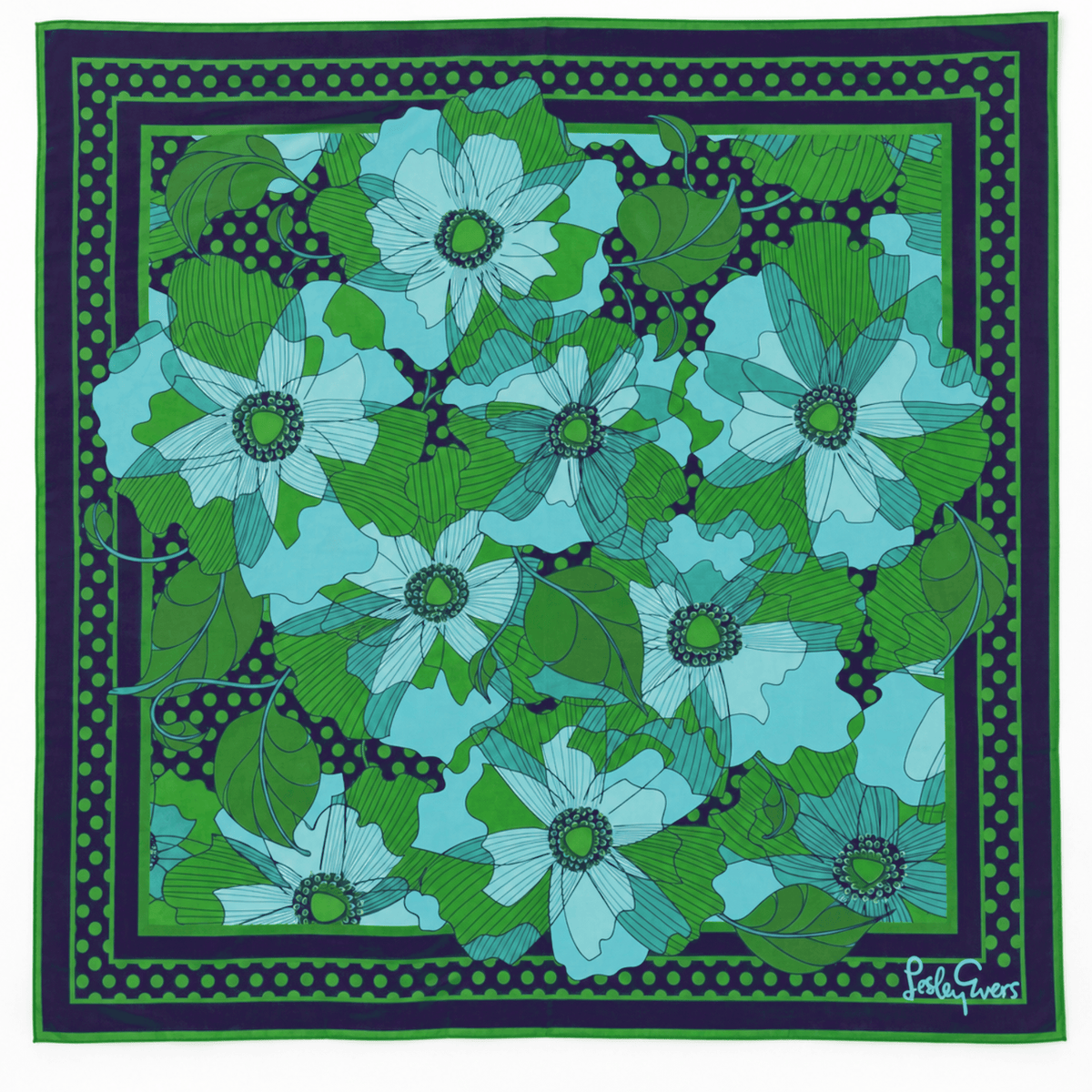 THEA scarf Wild Bloom Navy – Lesley Evers