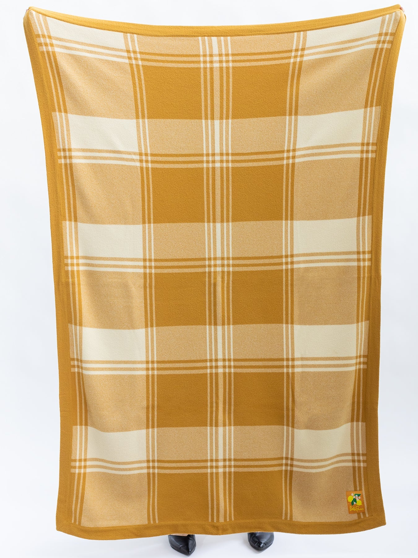 THROW BLANKET Butterscotch Plaid - Lesley Evers - Bedding - Blanket - gifts under $150