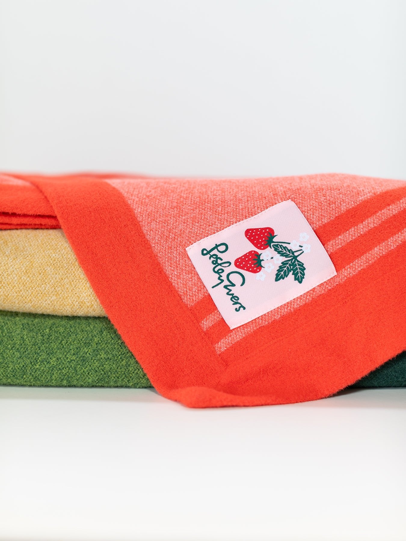 THROW BLANKET Strawberry Plaid - Lesley Evers - Blanket - gifts under $150 - home