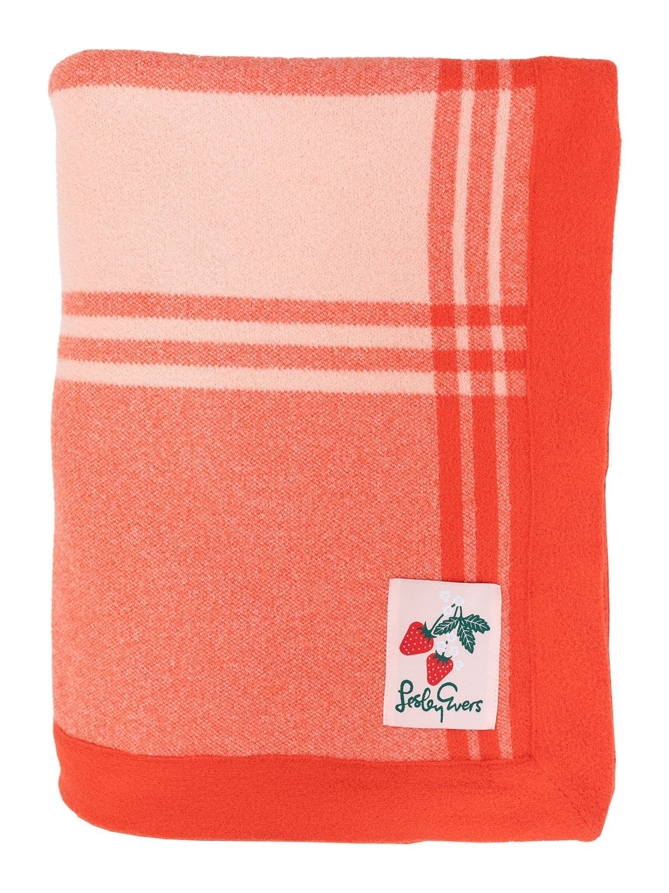 THROW BLANKET Strawberry Plaid - Lesley Evers - Blanket - gifts under $150 - home