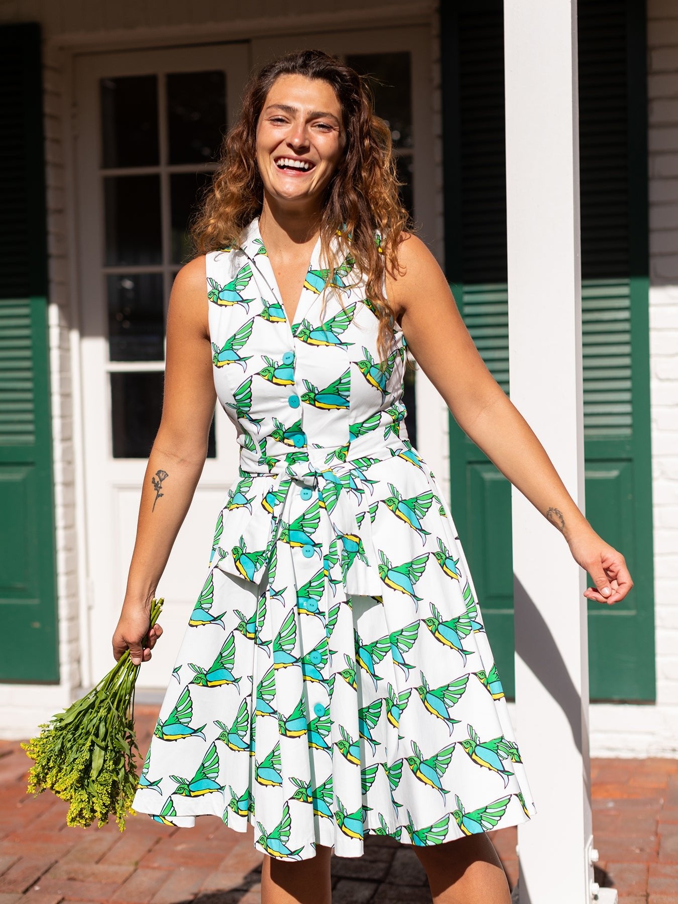 TILDA dress Geo Birds - Lesley Evers - birds and butterflies - Dress - sale