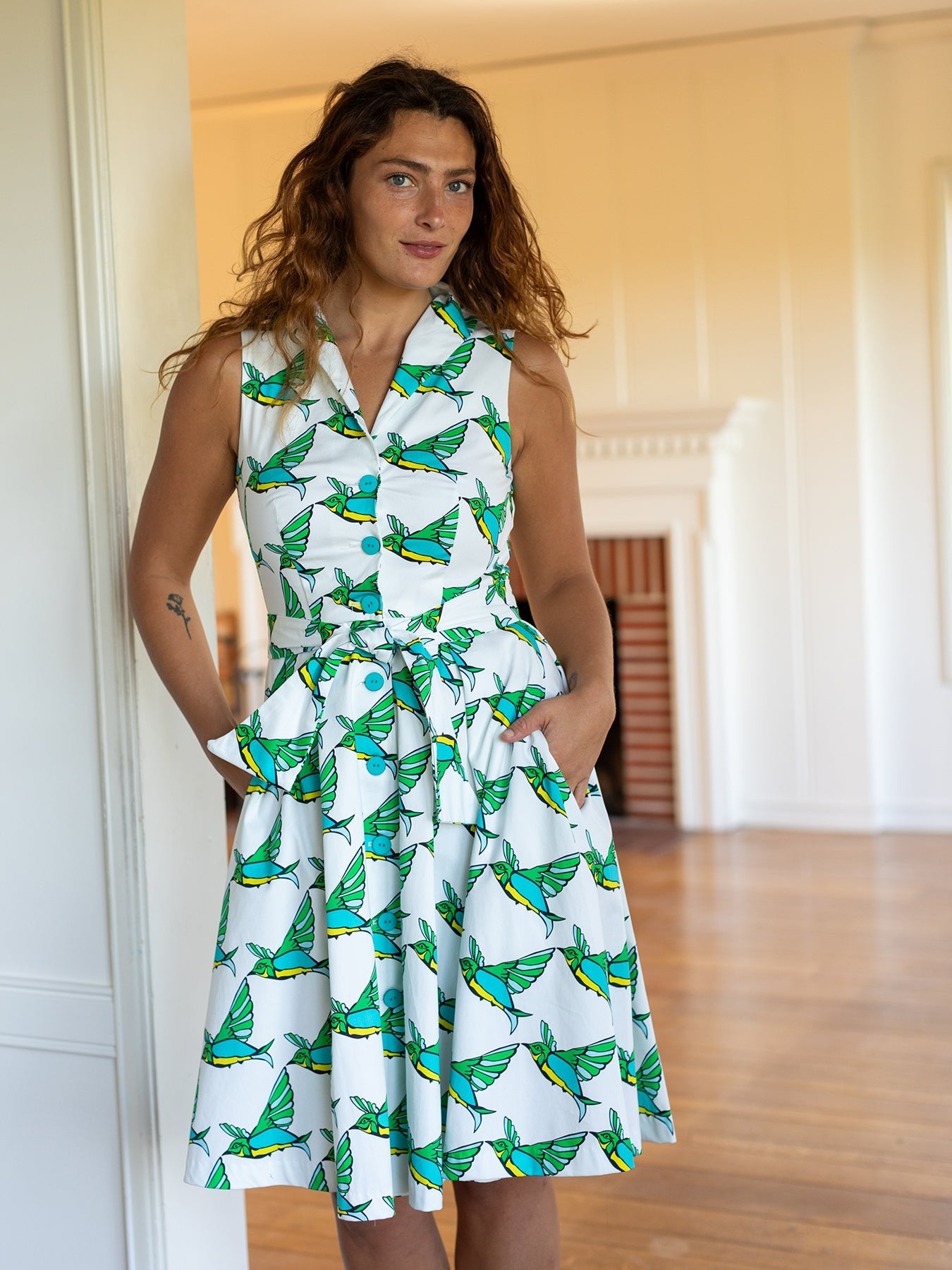 TILDA dress Geo Birds - Lesley Evers - birds and butterflies - Dress - sale