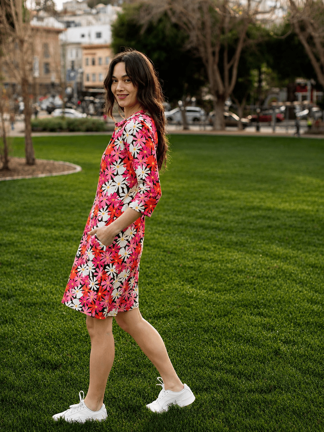 TIPPI dress Asters Pink - Lesley Evers - Dress - new - Shop
