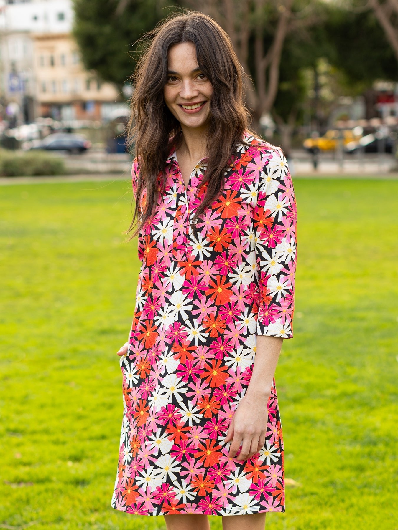 TIPPI dress Asters Pink - Lesley Evers - Dress - new - Shop