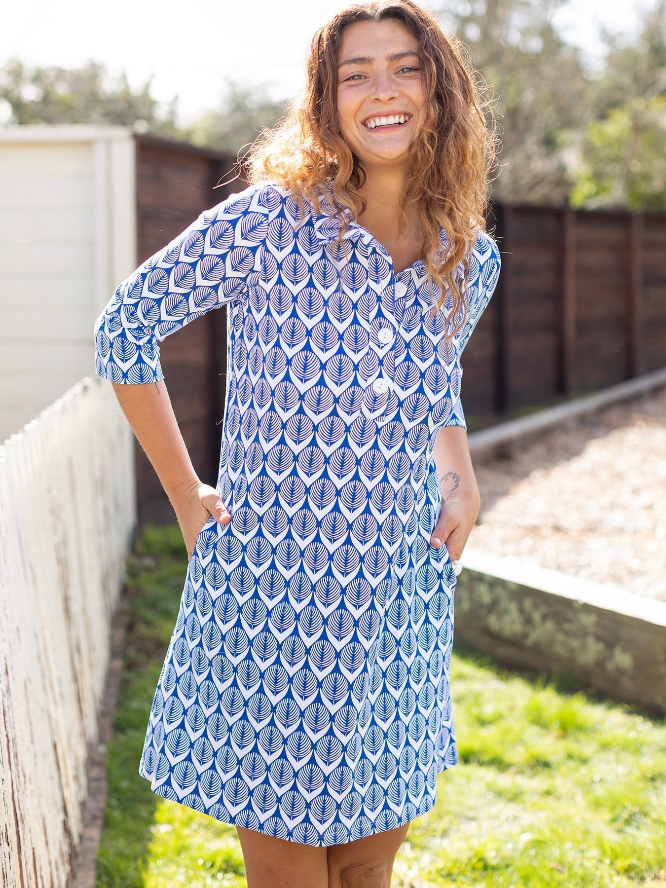 TIPPI dress Danish Flower Blue - Lesley Evers - Dress - jubilee - jubilee multi