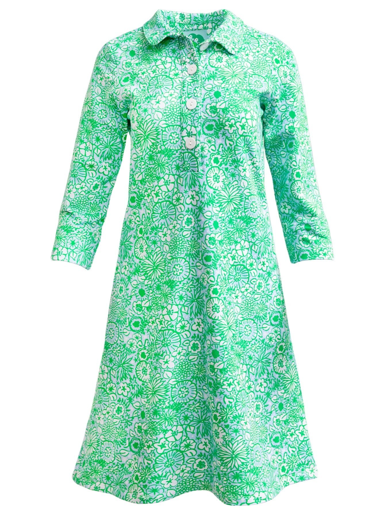 TIPPI dress Flower Patch Green - Lesley Evers - Dress - new - Shop