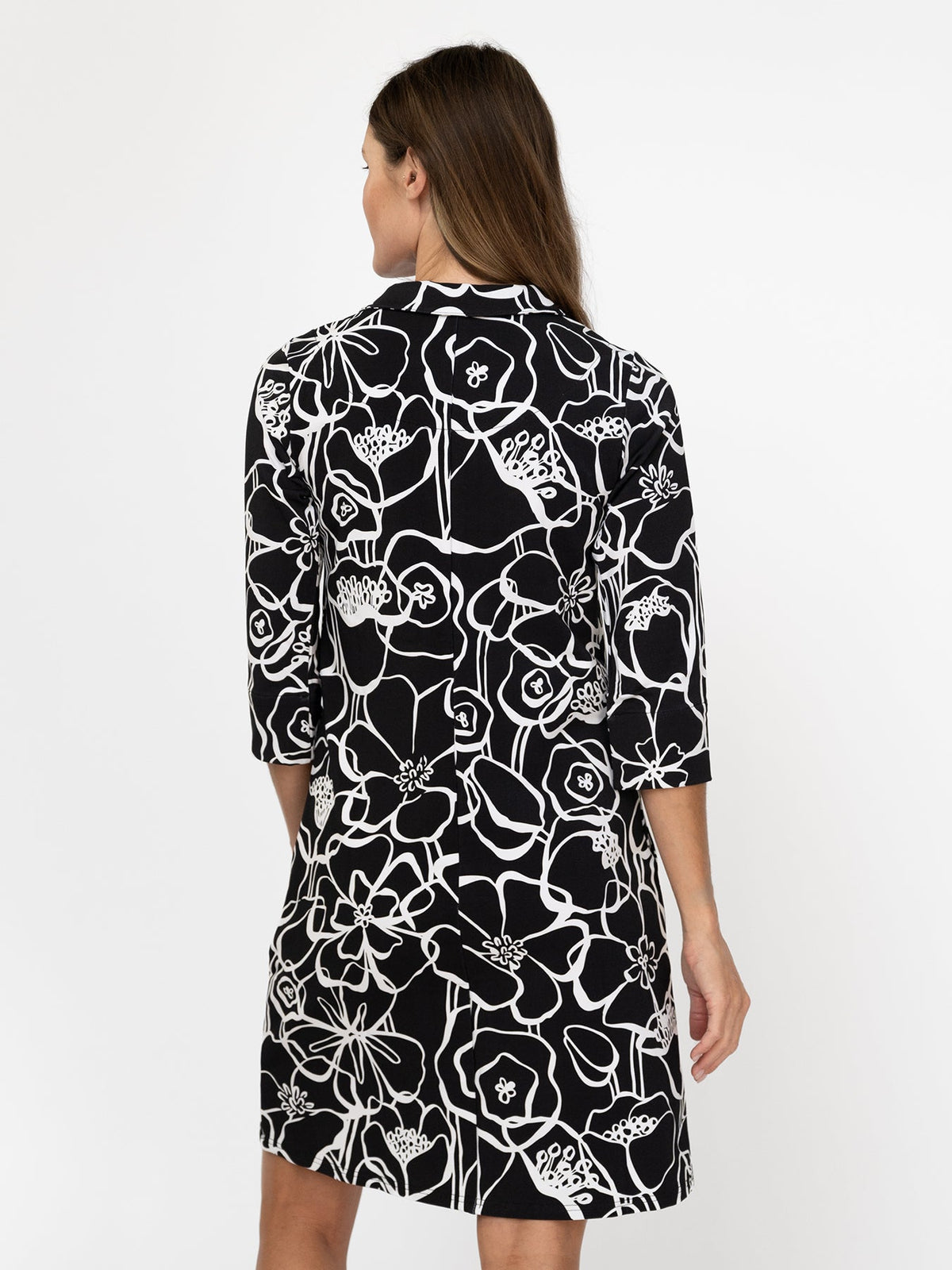 TIPPI dress Full Bloom Black and White - Lesley Evers-Dress-new-Shop