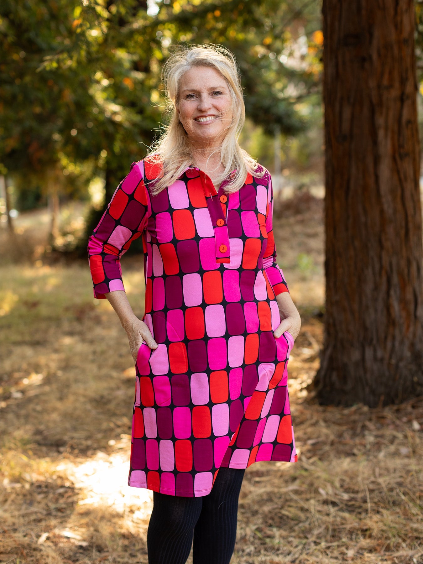 TIPPI dress Palm Springs Red - Lesley Evers - Dress - jubilee - jubilee multi