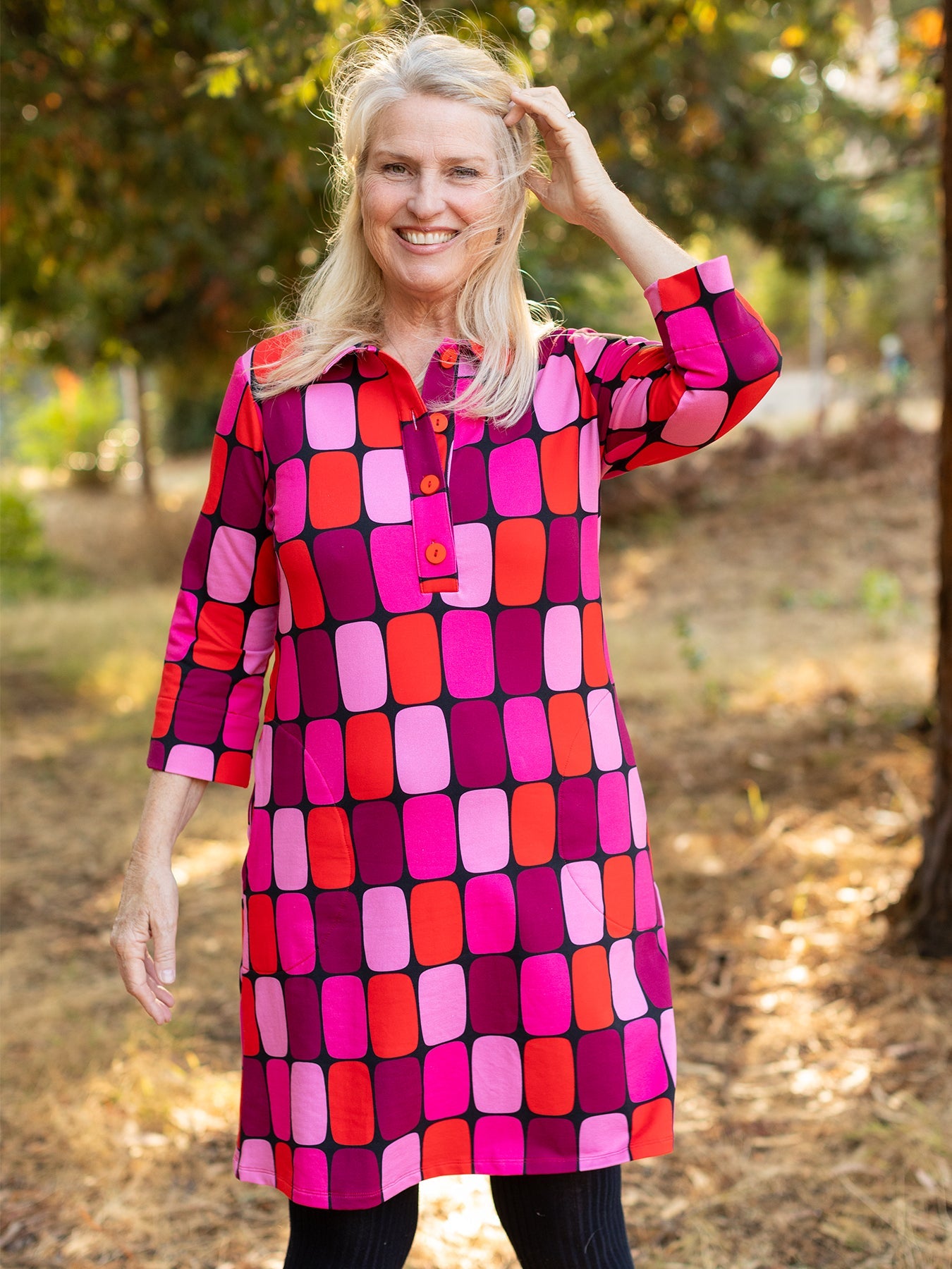 TIPPI dress Palm Springs Red - Lesley Evers - Dress - jubilee - jubilee multi