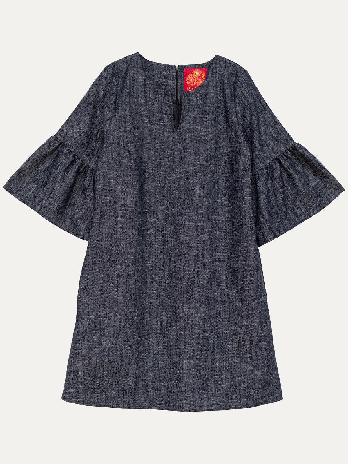 VERA dress Denim - Lesley Evers-Black-black dress-Dress