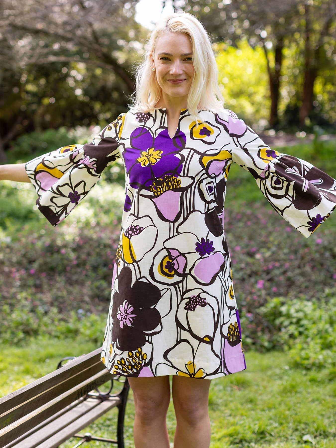 VERA dress Full Bloom Purple - Lesley Evers - Dress - Shop - Shop/All Products