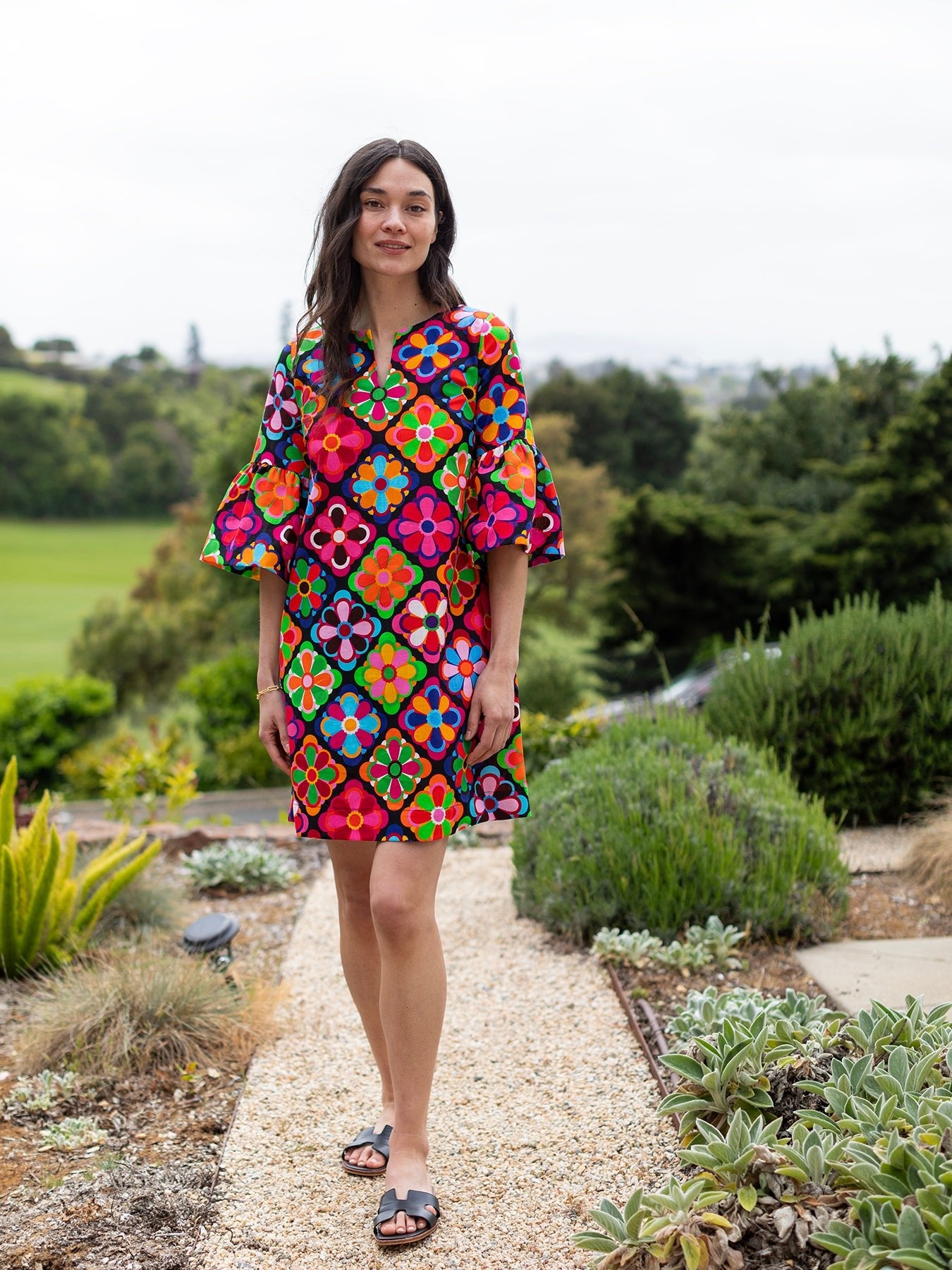 VERA dress Jubilee Multi - Lesley Evers - Black - black dress - Dress