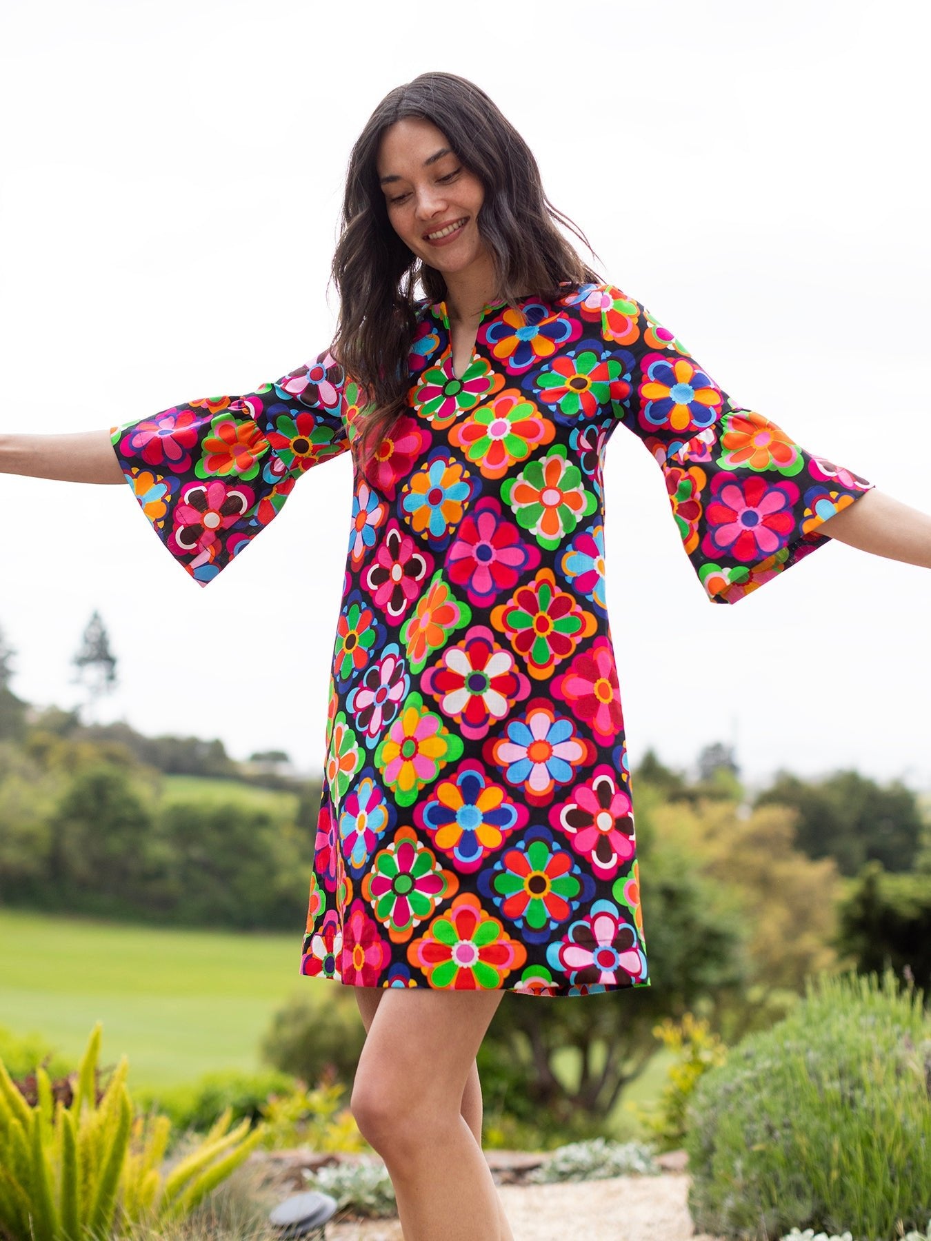 VERA dress Jubilee Multi - Lesley Evers - Black - black dress - Dress