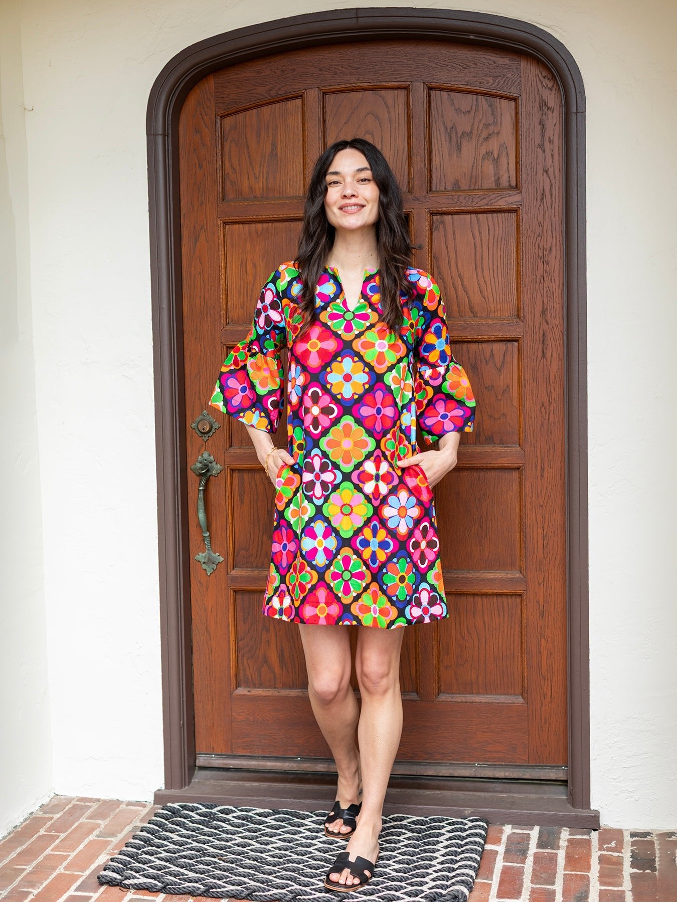 VERA dress Jubilee Multi - Lesley Evers - Black - black dress - Dress