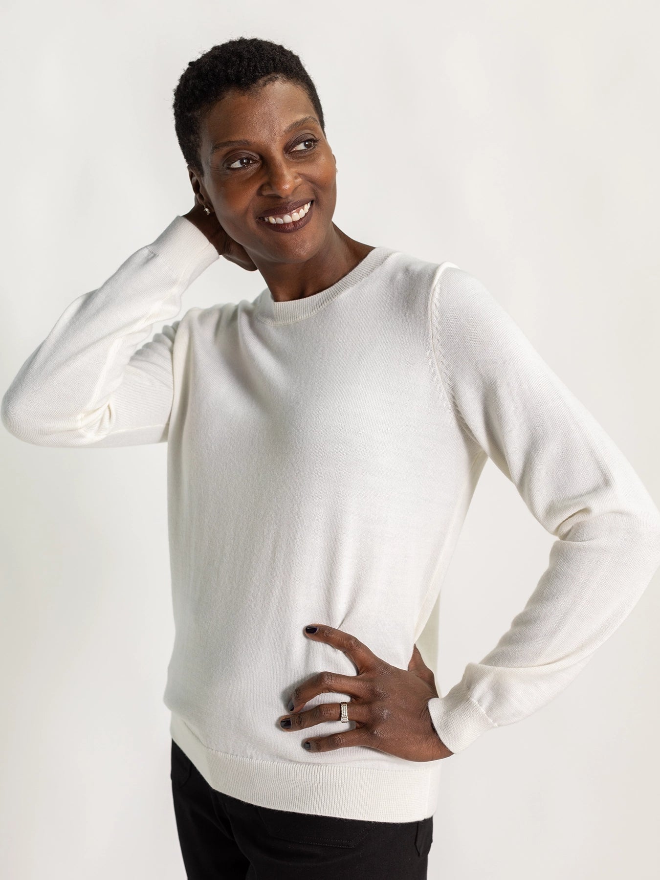 WENDY sweater White - Lesley Evers - aldena - aldina - Best Seller