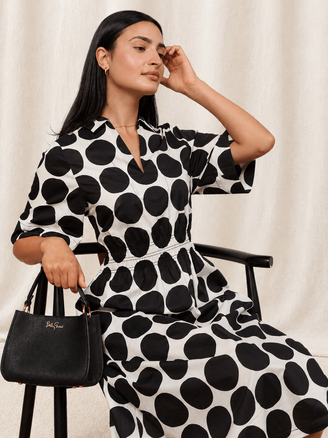 WILLA dress Black Dots - Lesley Evers - Dress - new - Shop