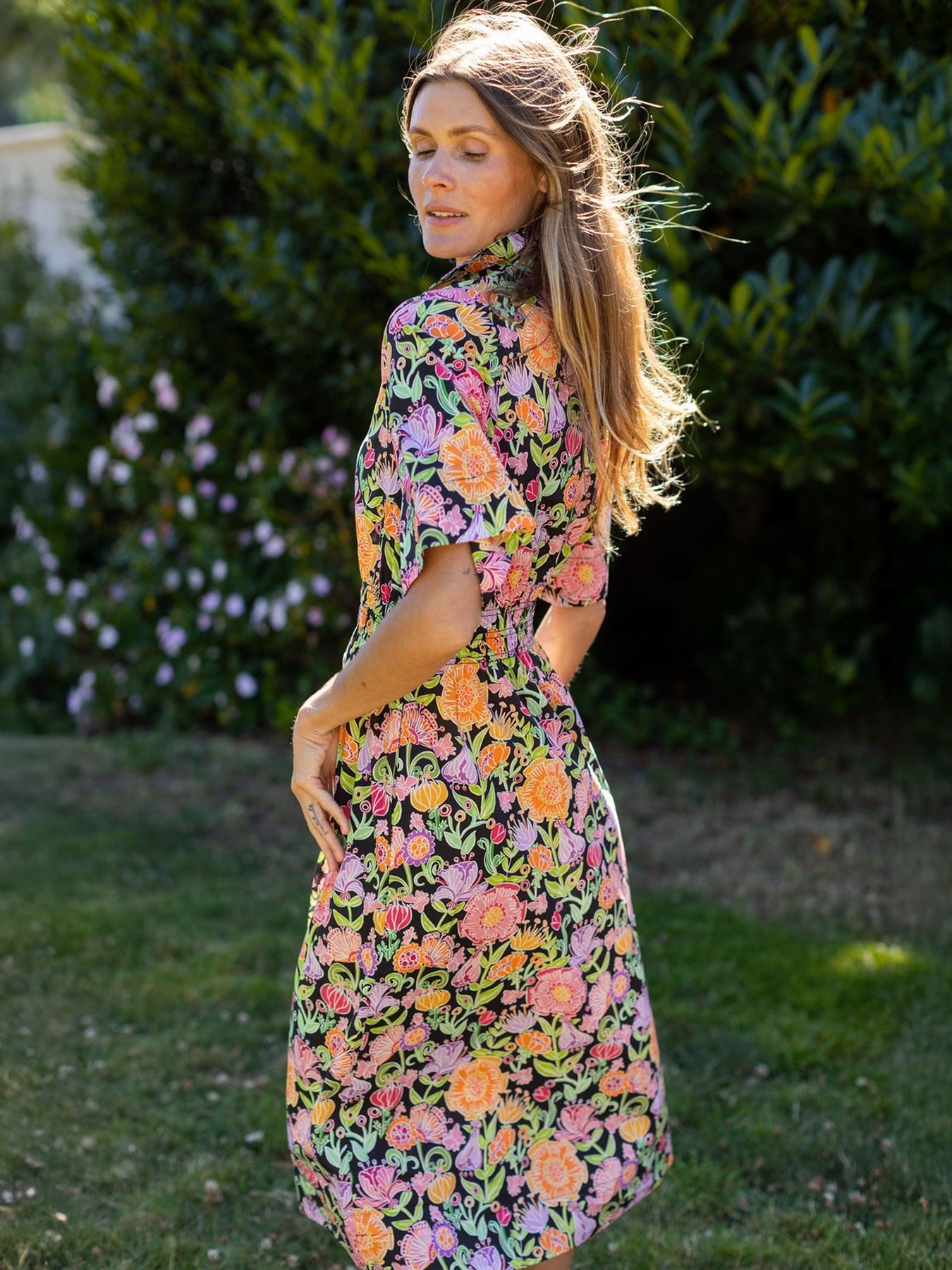 WILLA dress Butterfly Garden - Lesley Evers-Dress-new-Shop