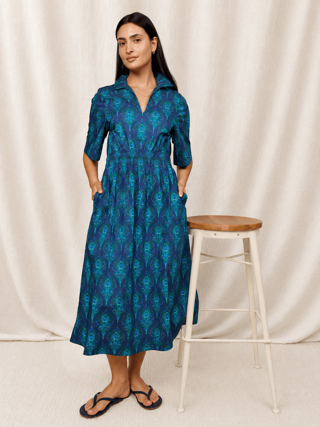 WILLA dress Peacock Feather - Lesley Evers - Dress - formal - Shop