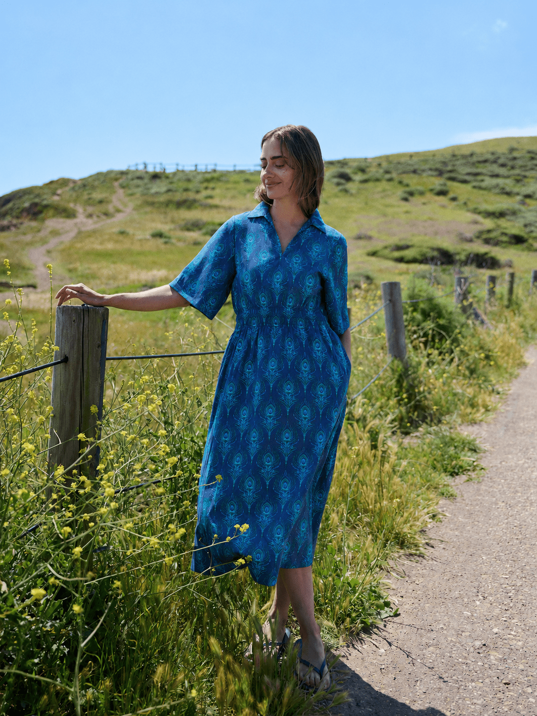 WILLA dress Peacock Feather - Lesley Evers - Dress - formal - Shop
