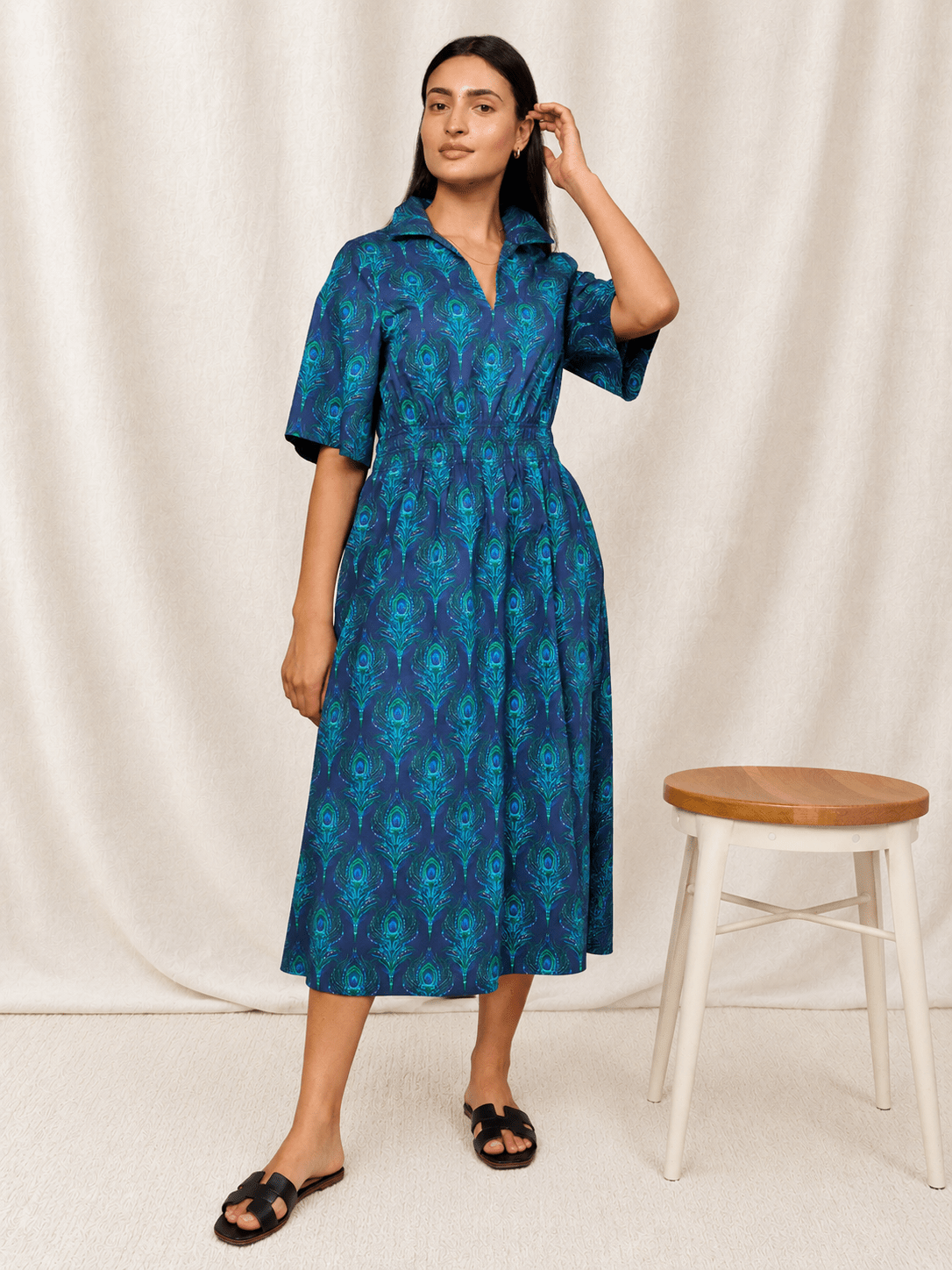 WILLA dress Peacock Feather - Lesley Evers - Dress - formal - Shop
