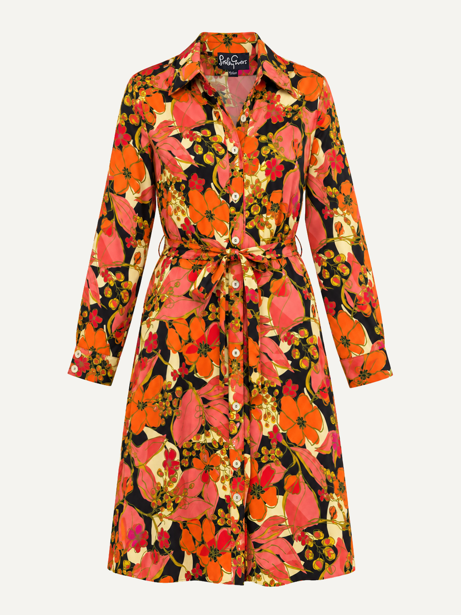 ZELDA dress Plum Blossom Sunset – Lesley Evers