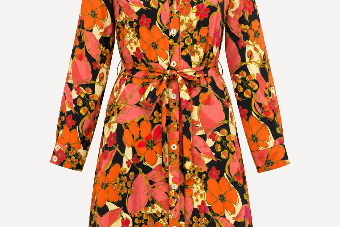 ZELDA dress Plum Blossom Sunset - Lesley Evers-Dress-Knee Length Dress-Shop