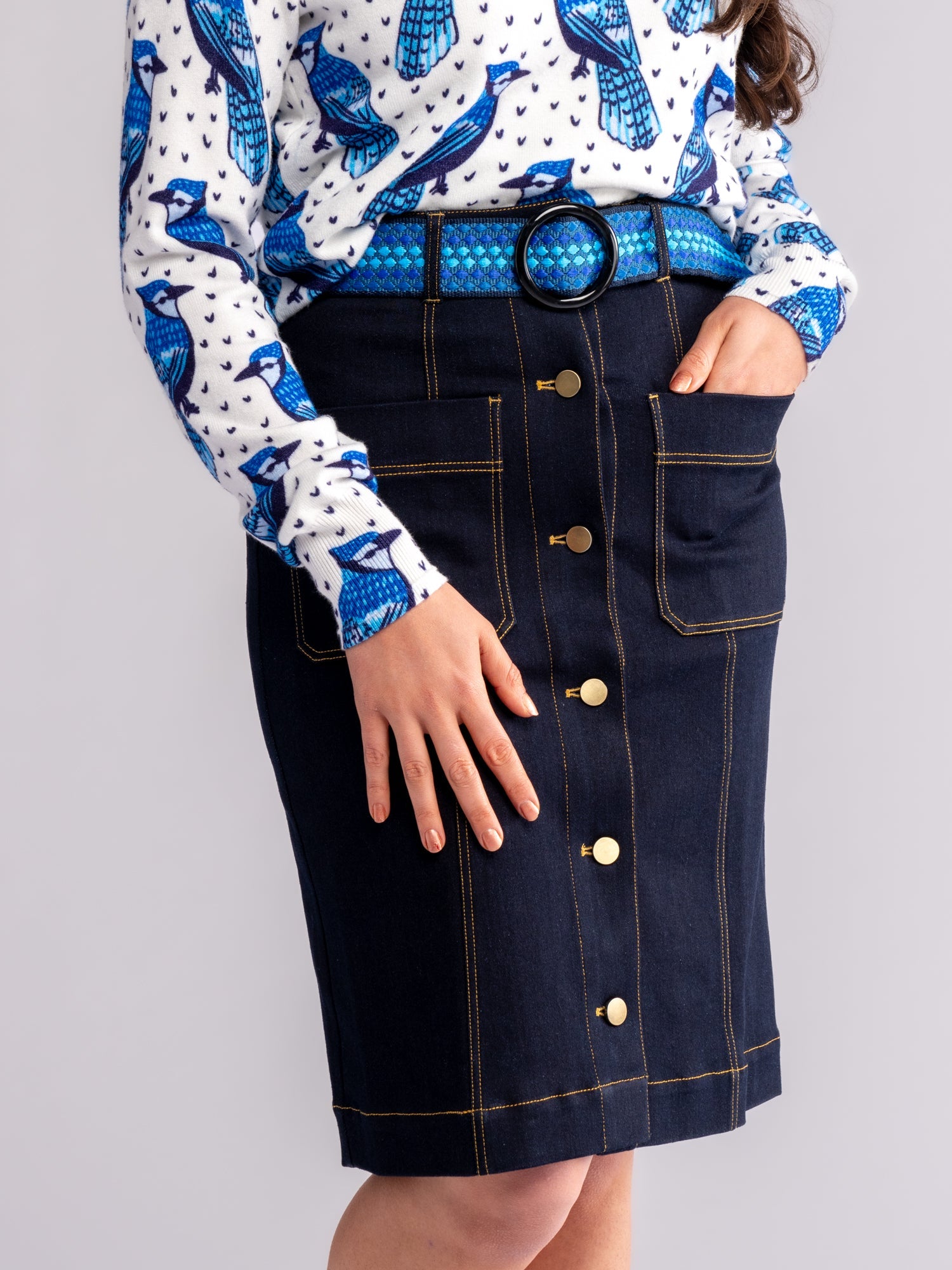 ALISON skirt Indigo Denim - Lesley Evers-denim-Shop-Shop/All Products