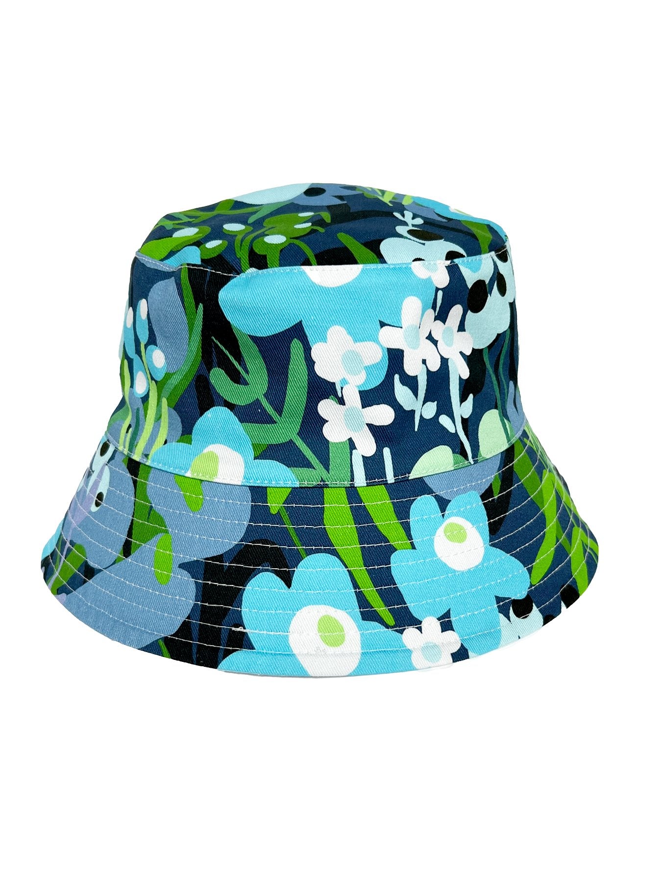 BERTA bucket hat Garden Oasis Blue - Lesley Evers-Best Seller-Blue-blue hat