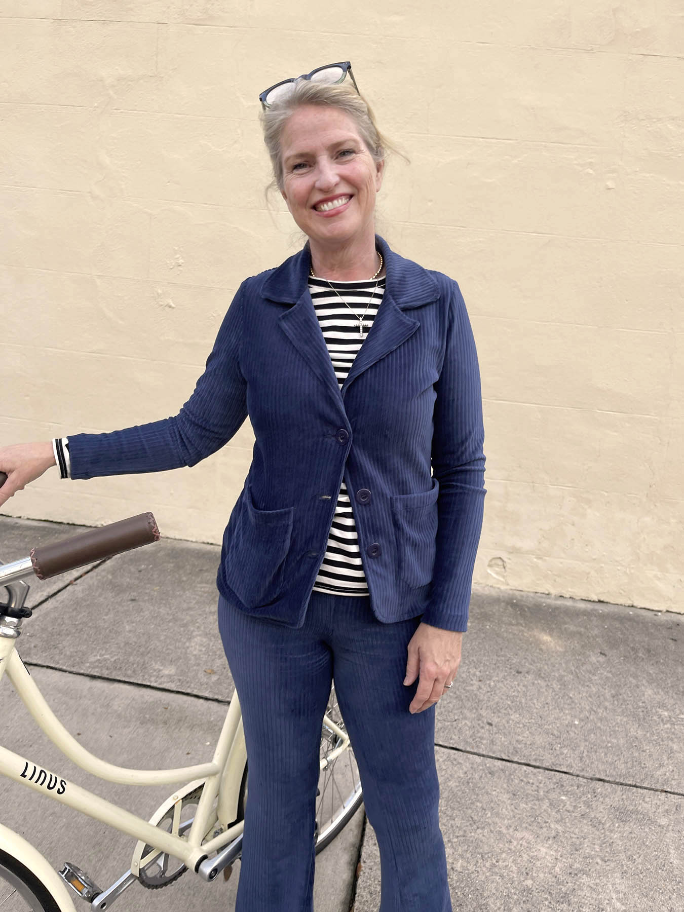 BLAIR blazer Navy - Lesley Evers-blazer-cord suit-Jacket