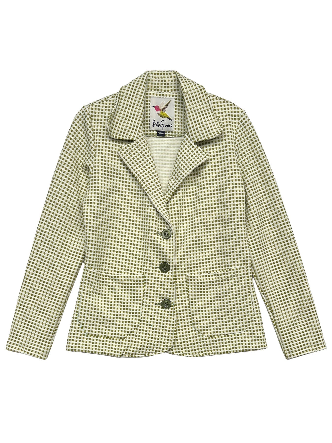 BLAIR blazer Olive Jacquard – Lesley Evers