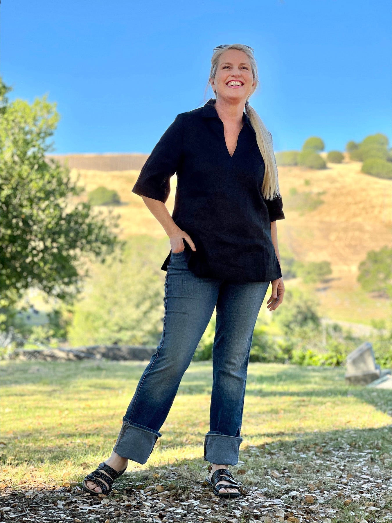 BROOKLYN Black Linen - Lesley Evers-Best Seller-Shop-Shop/All Products