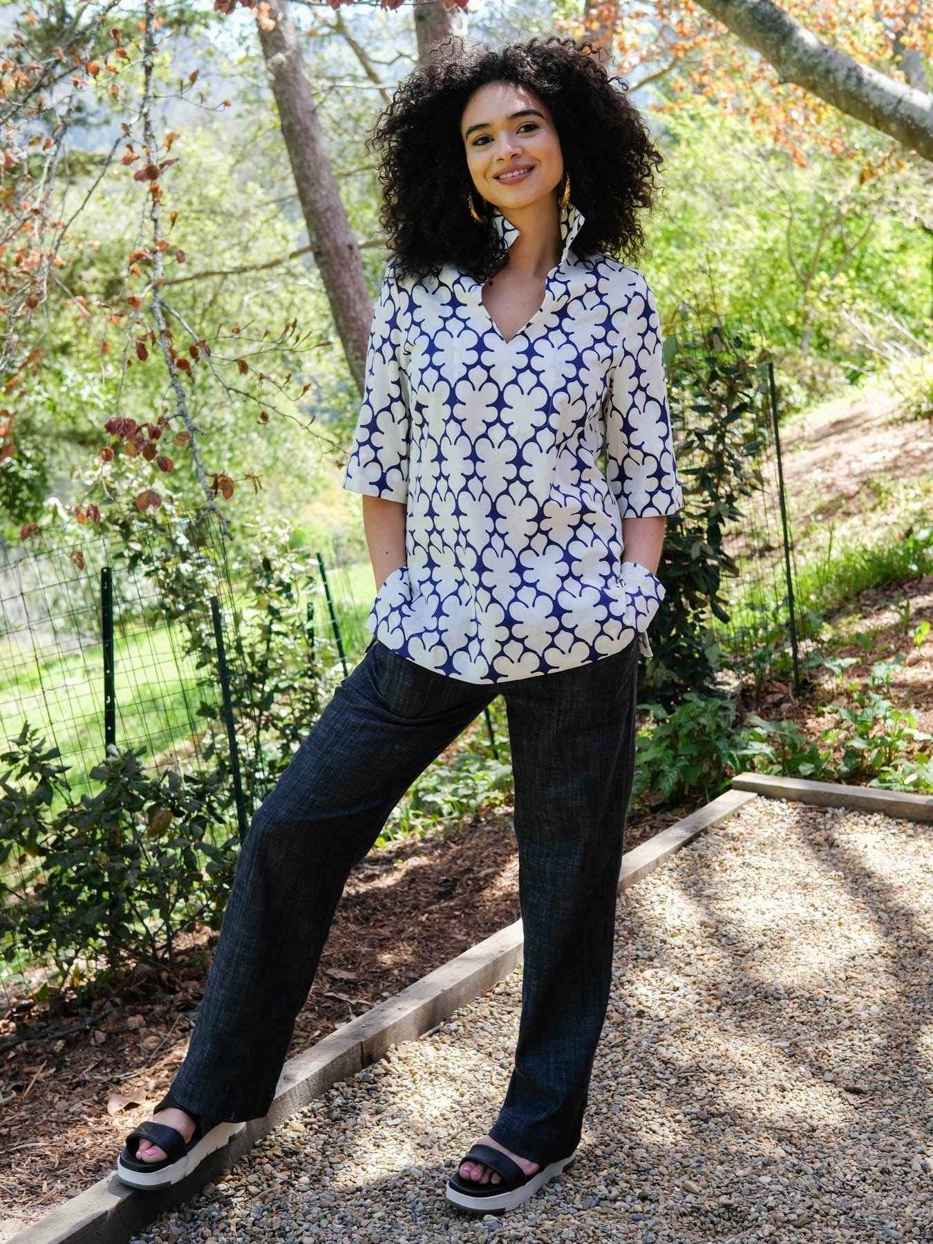 BROOKLYN Navy Fleurette - Lesley Evers-Best Seller-brooklyn-Fleurette