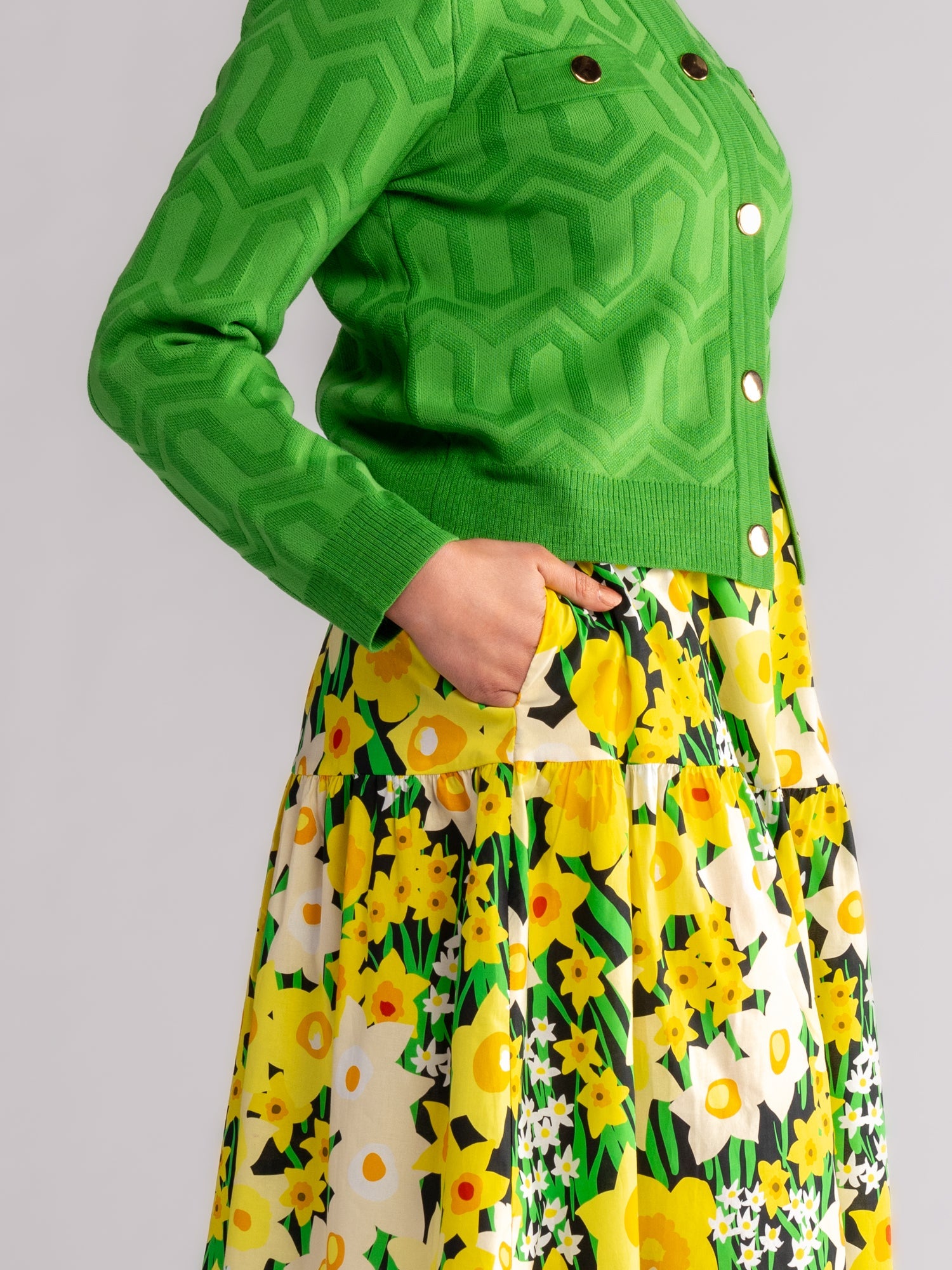 CALISTA skirt Daffodils - Lesley Evers-Bottoms-daffodils-daffodils yellow