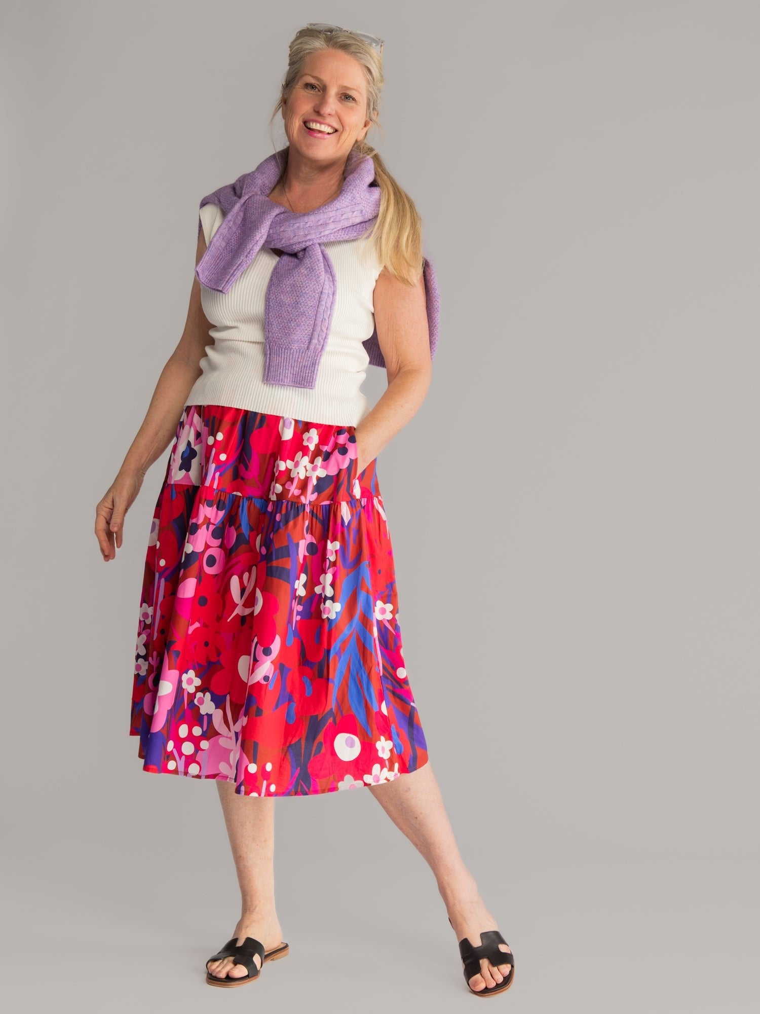 CALISTA skirt Garden Oasis Pink - Lesley Evers-Bottoms-garden oasis-garden oasis pink