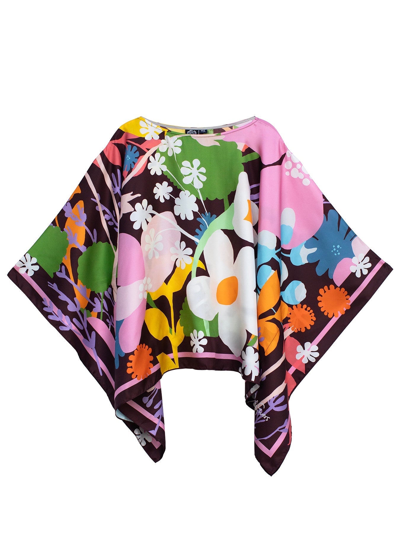 CELESTE silk top Meadow Flower Brown - Lesley Evers-celeste-floral-meadow flower