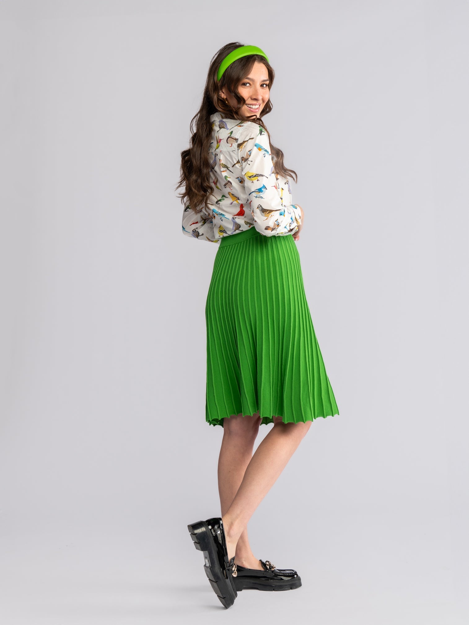 CHLOE knit skirt Green - Lesley Evers-bottom-clothing-Skirt
