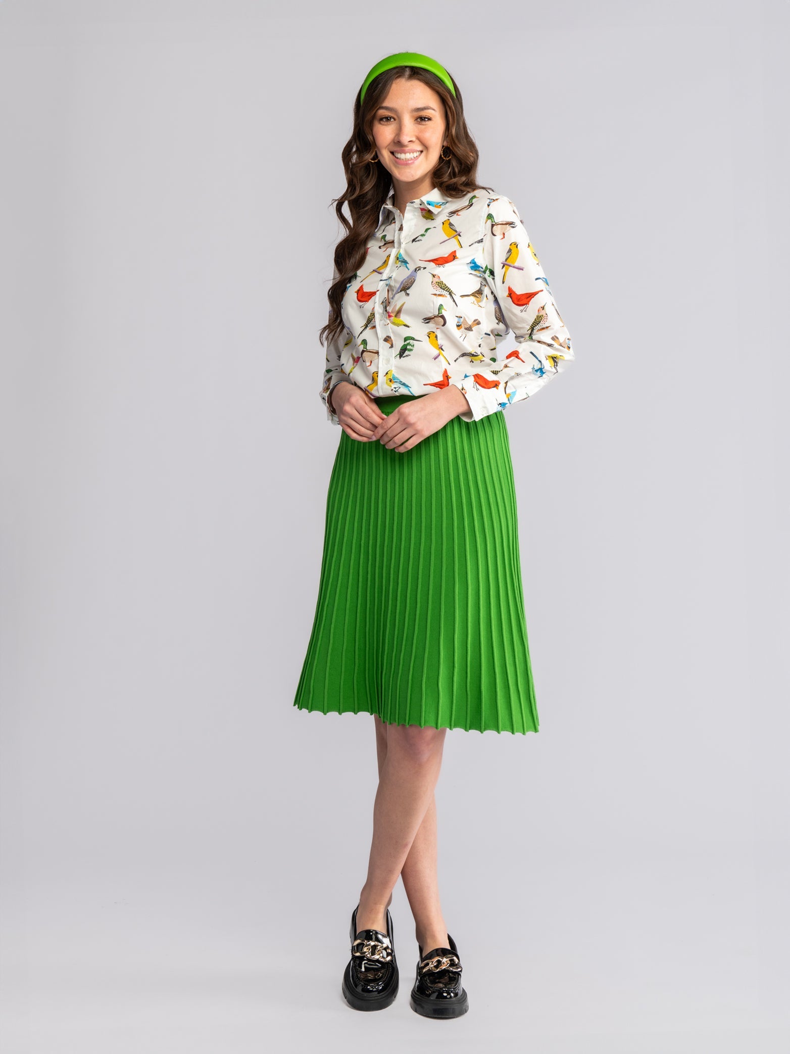 CHLOE knit skirt Green - Lesley Evers-bottom-clothing-Skirt